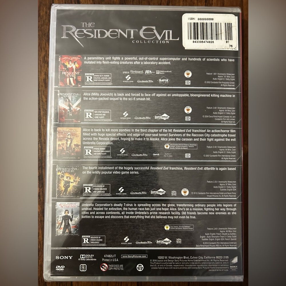 Resident Evil Collection DVD Set - Picture 2 of 2